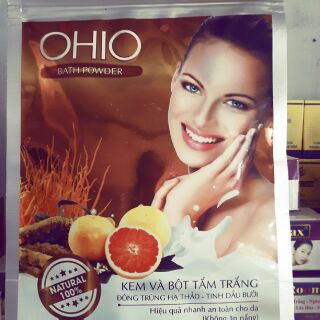 Kem và bột tắm trắng Đông trùng hạ thảo - Tinh dầu bưởi OHIO