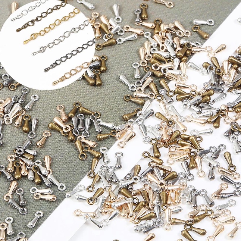 10gr ~ 120c Charm tòn teng hình giọt nước làm trang sức thủ công size 2x7mm