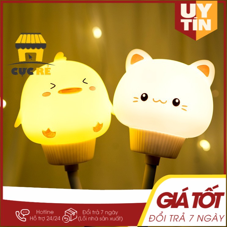 [GIẢM GIÁ SỐC] Đèn Ngủ Hình Thú CUTE Dễ Thương, Ánh Sáng Vàng, Đầu Cắm USB, Dành Cho Bé