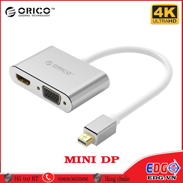 Cáp chuyển chính hãng Orico mini DP sang HDMI, VGA