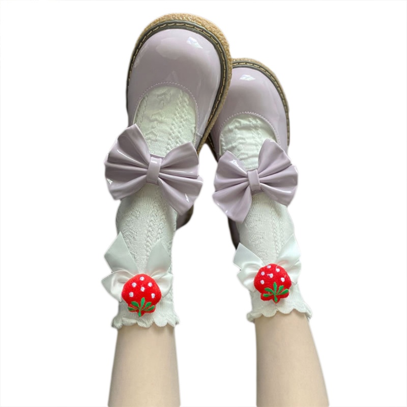 Tất Dệt Kim Phối Nơ Phong Cách Lolita Đáng Yêu Cho Nữ