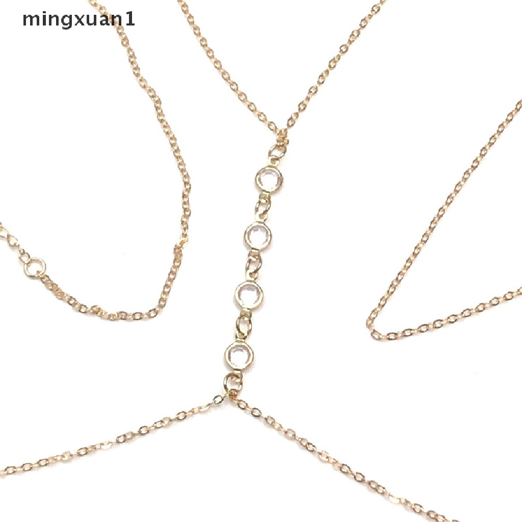 Dây đeo cơ thể đính đá rhinestone / sequin đơn giản thời trang bãi biển