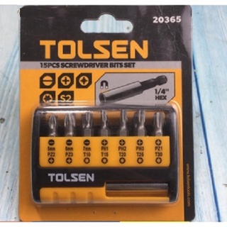 Bộ đầu vít 15 món tolsen 20365