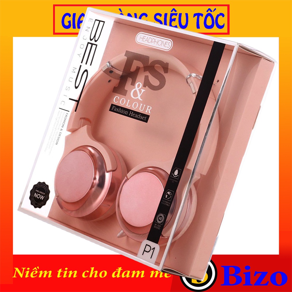 🔥🔥 Tai nghe chụp tai P1 có dây có mic, tai nghe trùm đầu giá rẻ nghe siêu hay - BH 6T