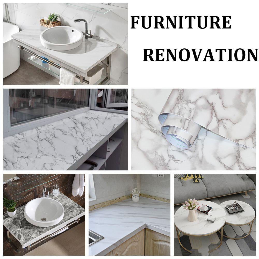 Giấy Dán Tường Họa Tiết Cẩm Thạch Chống Dầu Cho Nhà Bếp / Phòng Tắm