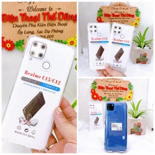 Ốp lưng Realme C25 C12 C15 trong suốt dẻo chống sốc