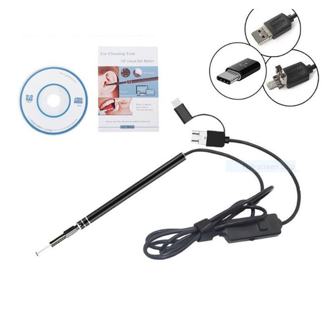 [kho sẵn sàng] Camera nội soi lấy ráy tai có đèn LED hỗ trợ kết nối USB với điện thoại thông minh chuyên dụng chất lượng | BigBuy360 - bigbuy360.vn