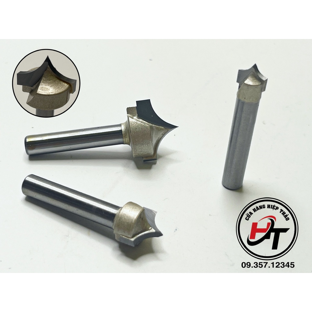 Mũi phay gỗ điêu khắc nhọn dao cắt CNC bo góc R soi mũi tên cào xước Tideway cao cấp MSKN-TW