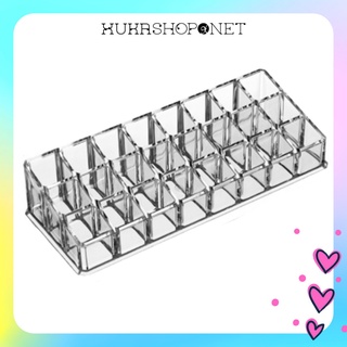 [Xukashop] Khay đựng son 24 ô chất liệu nhựa Mica trong suốt siêu bền cao cấp đựng son trang điểm tiện lợi