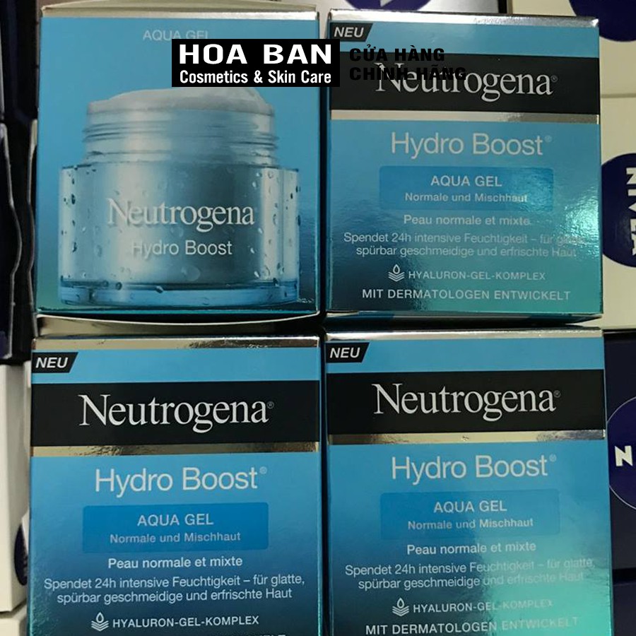 Gel Dưỡng Cấp Ẩm Da Dầu Neutrogena Hydro Boost Aqua Gel 50ml [MADE IN FRANCE]