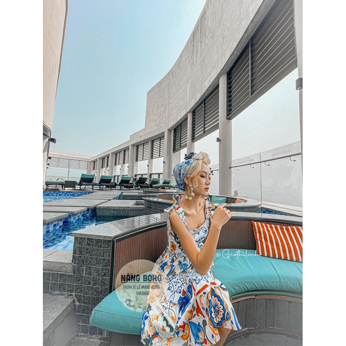 Váy hoạ tiết vintage phong cách tiểu thư | BigBuy360 - bigbuy360.vn