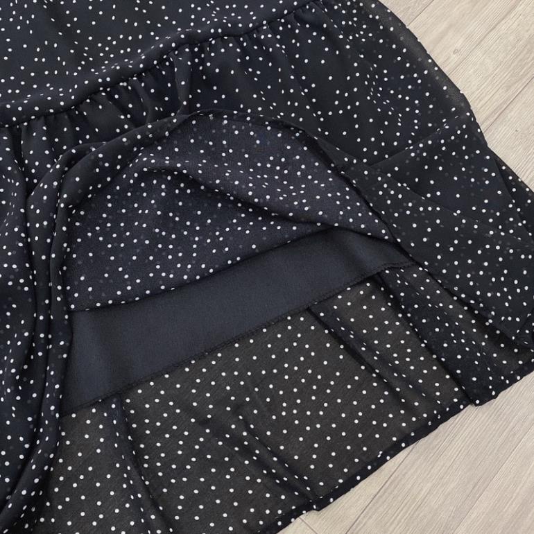 Váy Maxi 2 Dây Chấm Bi Màu Đen Ulzzang | BigBuy360 - bigbuy360.vn
