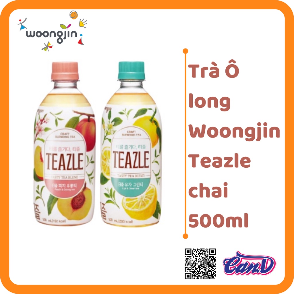 (Nhiều vị) Trà Ô long Woongjin Teazle chai 500ml