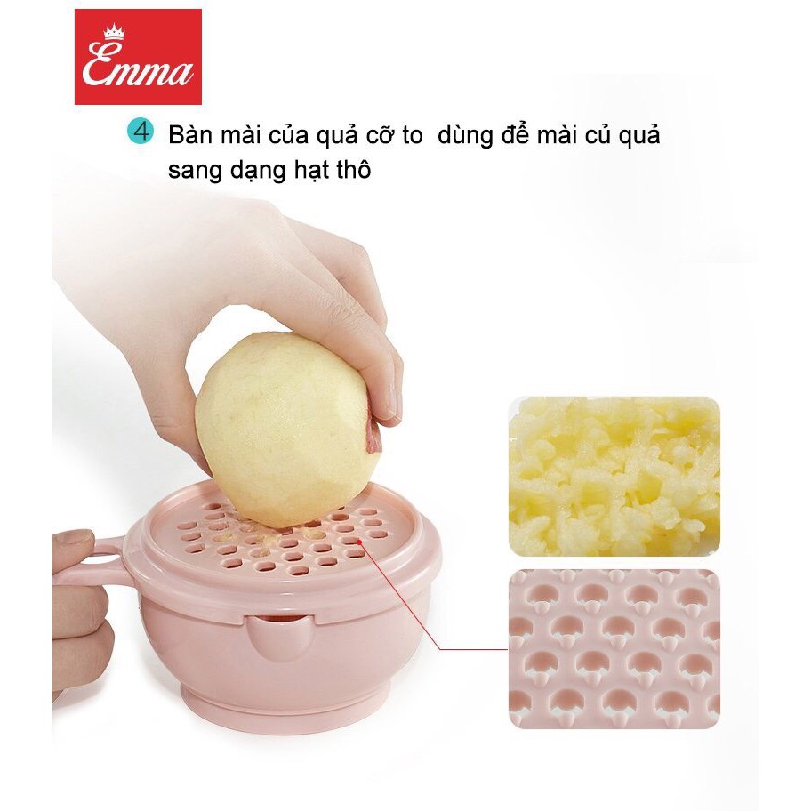 Bộ dụng cụ chế biến thức ăn dặm cho bé cao cấp Emma Kids