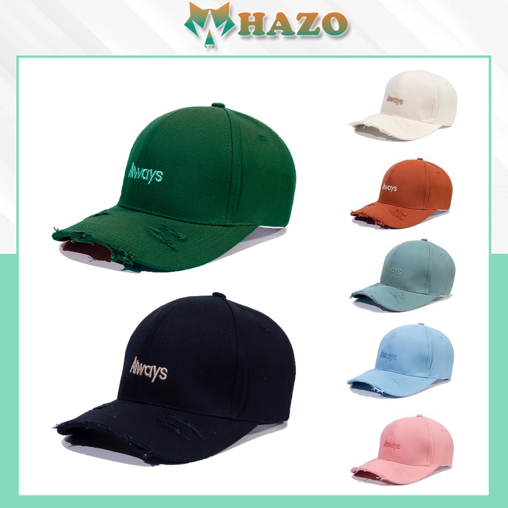 Mũ lưỡi trai Nón kết thêu chữ Away Moat Sega kiểu rách Fashion đa dạng mẫu 405 phong cách Ulzzang form unisex nam nữ
