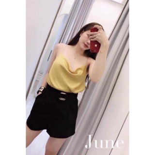 Áo hai dây phi lụa cổ đổ - Áo ulzzang