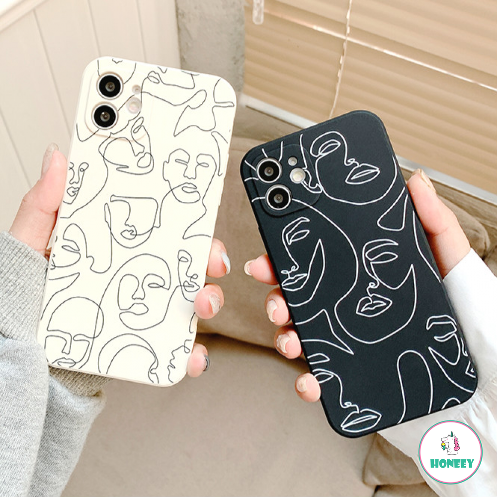 Ốp Điện Thoại Tpu Họa Tiết Hình Mặt Người Trừu Tượng Thời Trang Cho Iphone 12 11 Pro Max X Xs Max Xr 8 7 | BigBuy360 - bigbuy360.vn