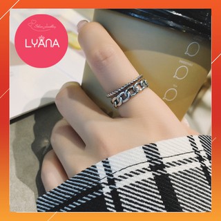 Nhẫn bạc nữ cá tính cool ngầu N0011