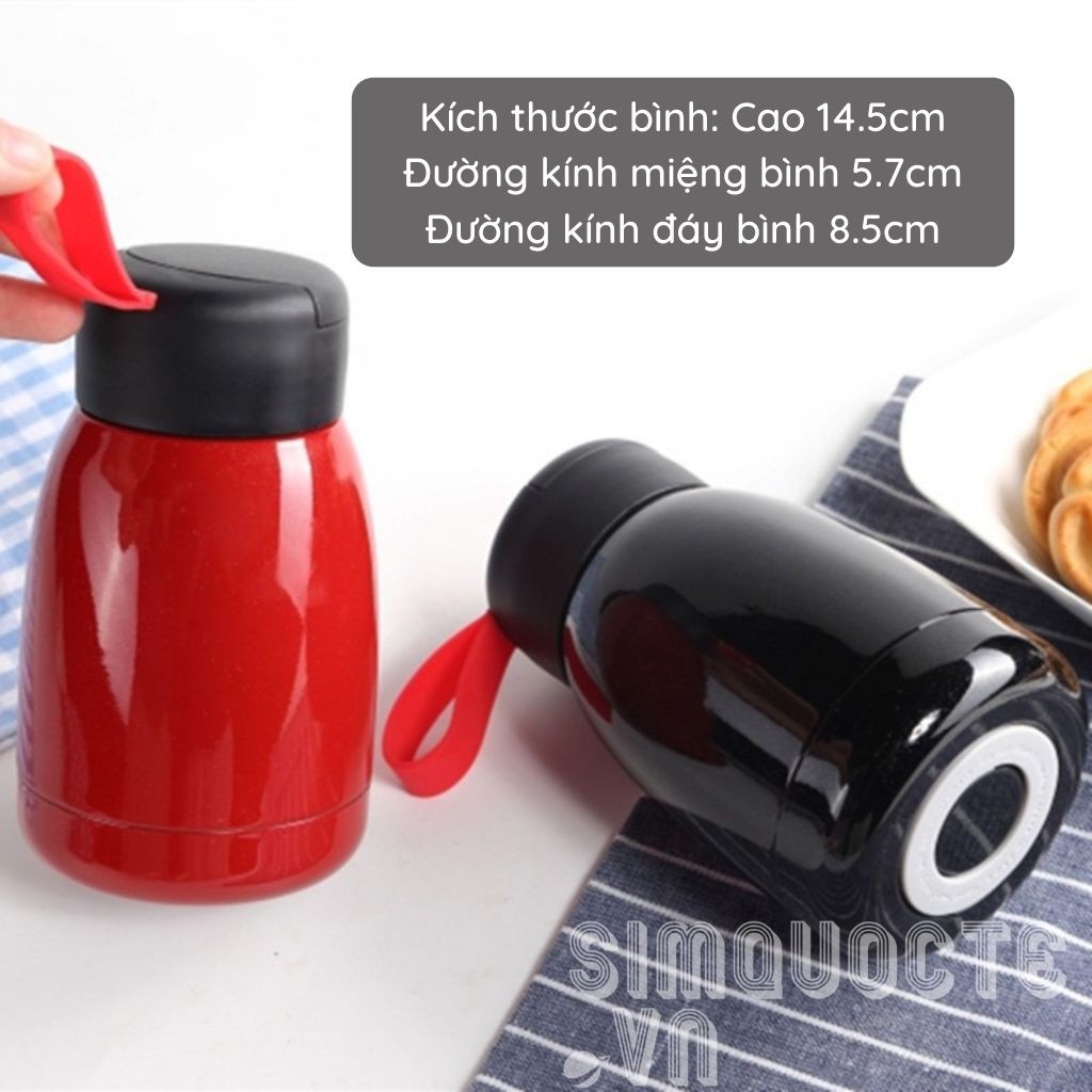 Bình giữ nhiệt 300ml thép không gỉ phong cách hiện đại