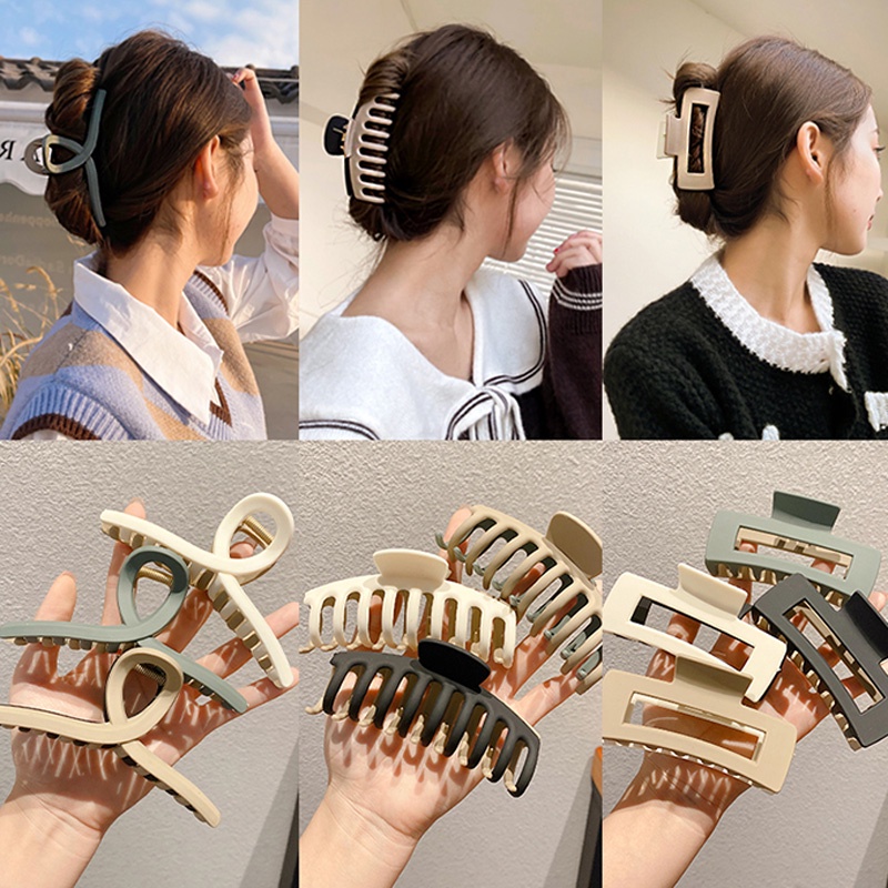 Kẹp Tóc Càng Cua Bằng Acrylic Hai Màu Sắc