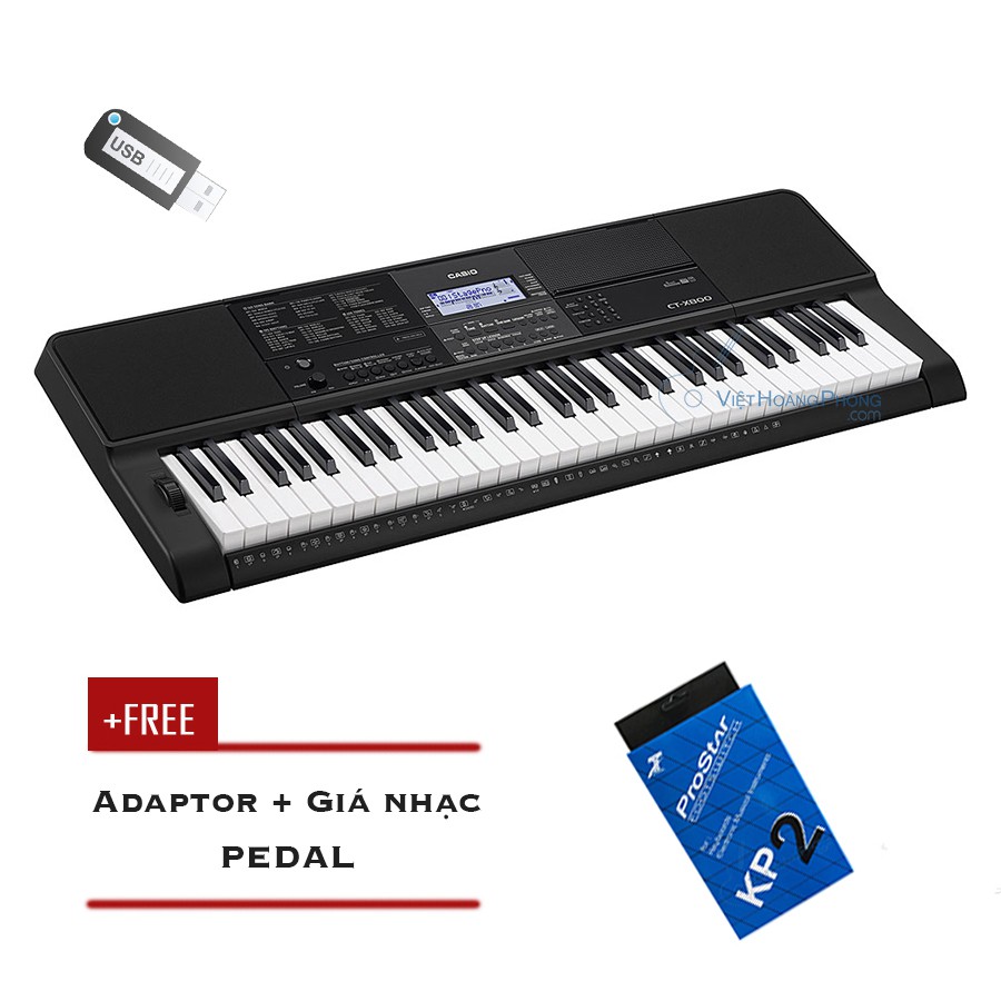 Đàn Organ Casio CT-X800 tặng kèm AD + Giá nhạc + Pedal