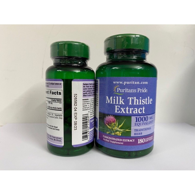 Viên Uống Bổ Gan Chiết Xuất Từ Cây Kế Sữa Puritan's Pride Milk Thistle Extract 1000mg