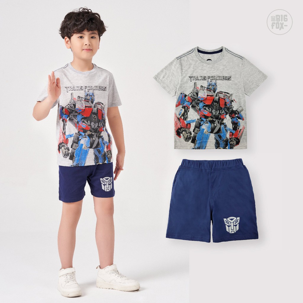 [MÃ BIGFBIF10 GIẢM 10K] Set Bộ Quần Áo Hè Cho Bé Trai, Bộ Cotton Thun Cộc Tay In Hình, Size Đại, BigFox, Mã Xuất 17