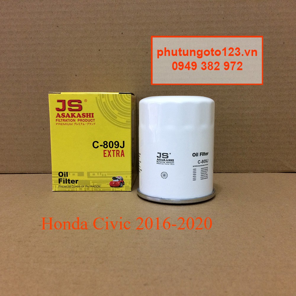 Lọc nhớt Honda Civic 2016, 2017, 2018, 2019, 2020 15400-RBA-F01 hàng Nhật C809J
