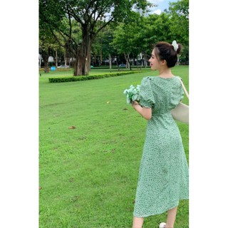 Đầm Hoa Maxi Xẻ Tà