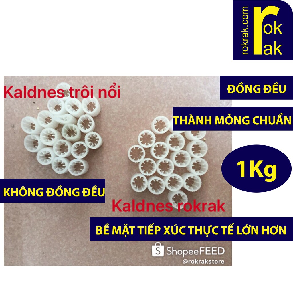 Hạt lọc Kaldnes Micro (kanet) cho hồ Koi 1kg