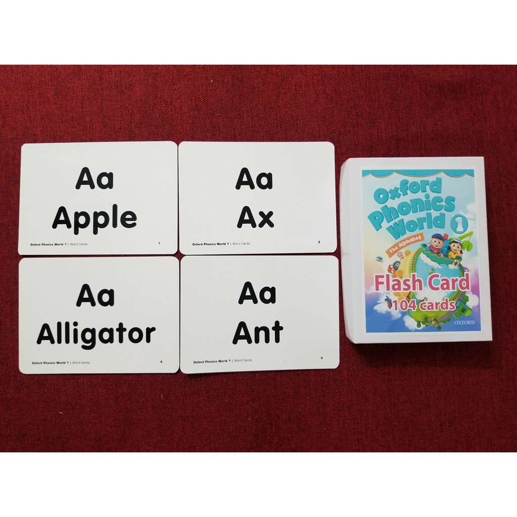 💖FREESHIP💖Bộ thẻ học tiếng anh, Flashcard Oxford Phonics World Level 1