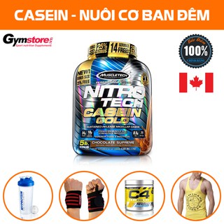 Sữa nuôi cơ ban đêm Muscletech NitroTech Casein Gold, 5Lbs (2.3 Kg)