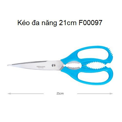 Kéo đa năng nhà bếp Lock&amp;lock Colorful - F00097- dài 22 cm, đủ 3 màu