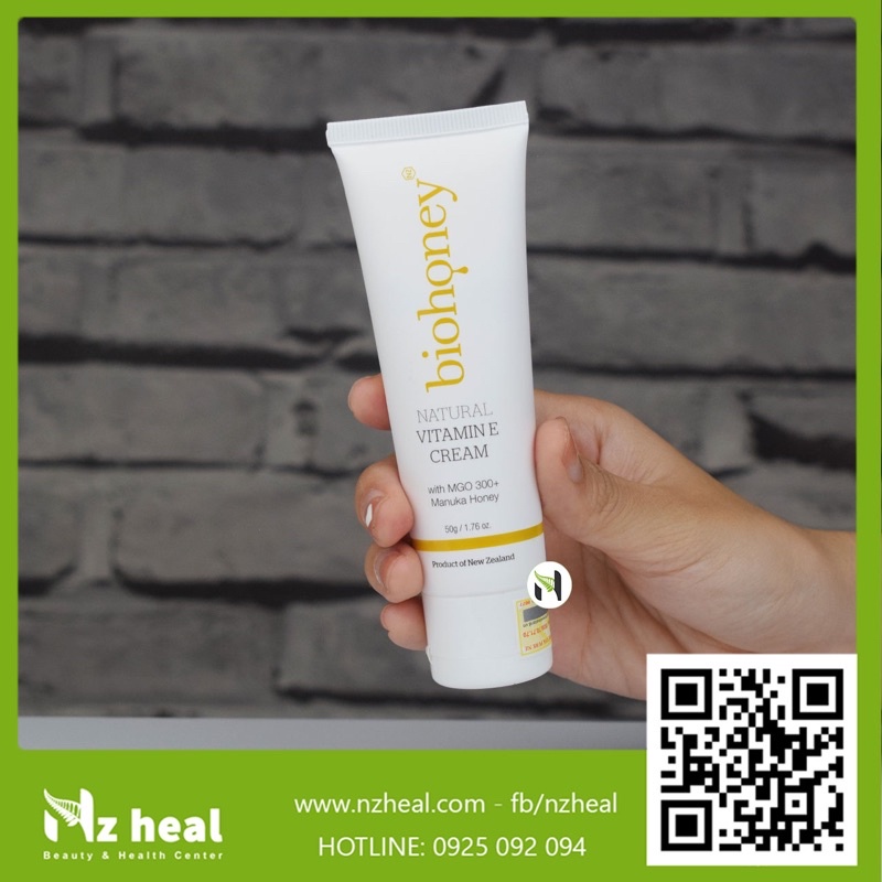 [Hỏa tốc] Kem bổ sung Vitamin E Biohoney Natural Vitamin E Cream 50g