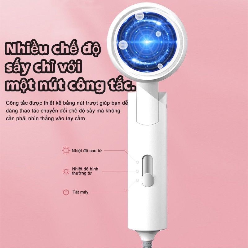 Máy sấy tóc mini gấp gọn tạo kiểu tóc chuyên nghiệp công suất 1000w BD07