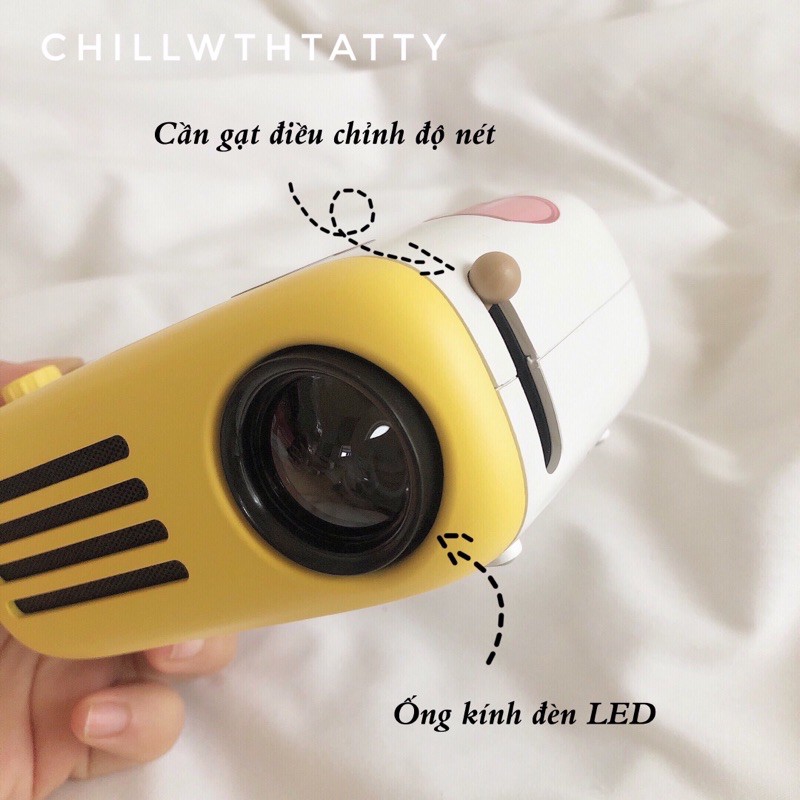 MÁY CHIẾU MINI - TATTY MINI PROJECTOR 2020(tặng kèm dây HDMI) | ChillwthTatty |