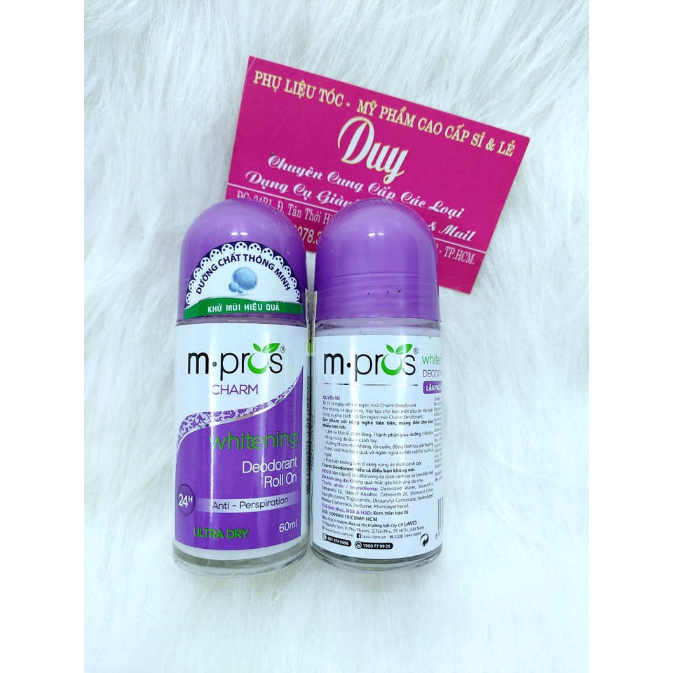 Lăn Khử Mùi Cơ Thể M-pros New 60ml (Dạng Kem Sữa)