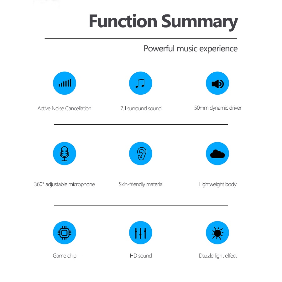 Tai nghe chụp tai LENOVO G50A có dây phối đèn RGB HD và micro âm lập thể cao/trầm chất lượng cao