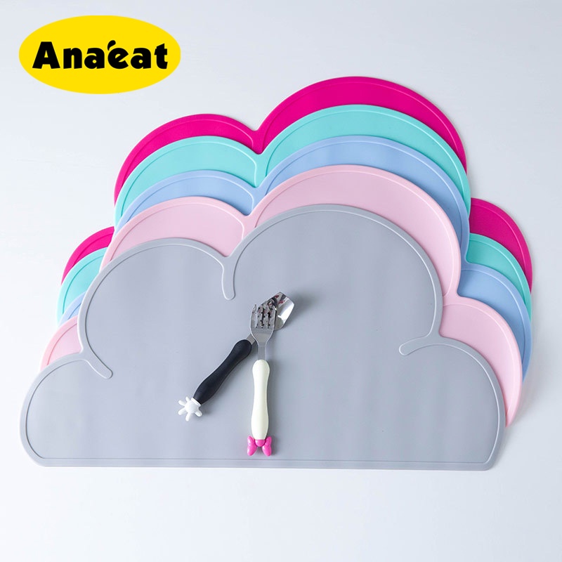 1 tấm lót bàn ăn bằng Silicone cấp thực phẩm cách nhiệt chống thấm nước cho bé