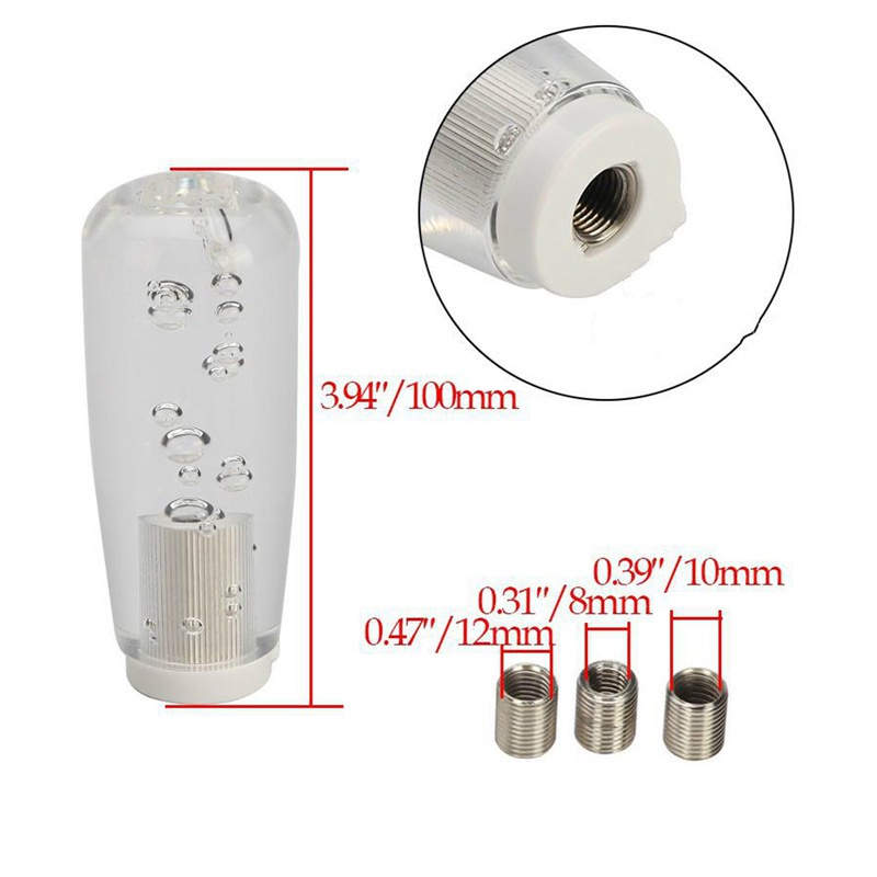 Tay Nắm Cần Số Xe Hơi Có Đèn LED Màu gradient Hình Bong Bóng Trong Suốt 1015 / 20 / 25 / 30CM