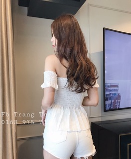 Áo trễ vai nhún chun