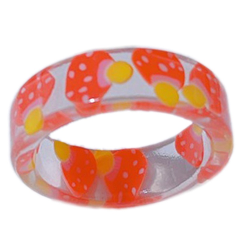 Nhẫn Epoxy Họa Tiết Mắt Nấm / Người Ngoài Hành Tinh Màu Xanh Dương Trang Trí