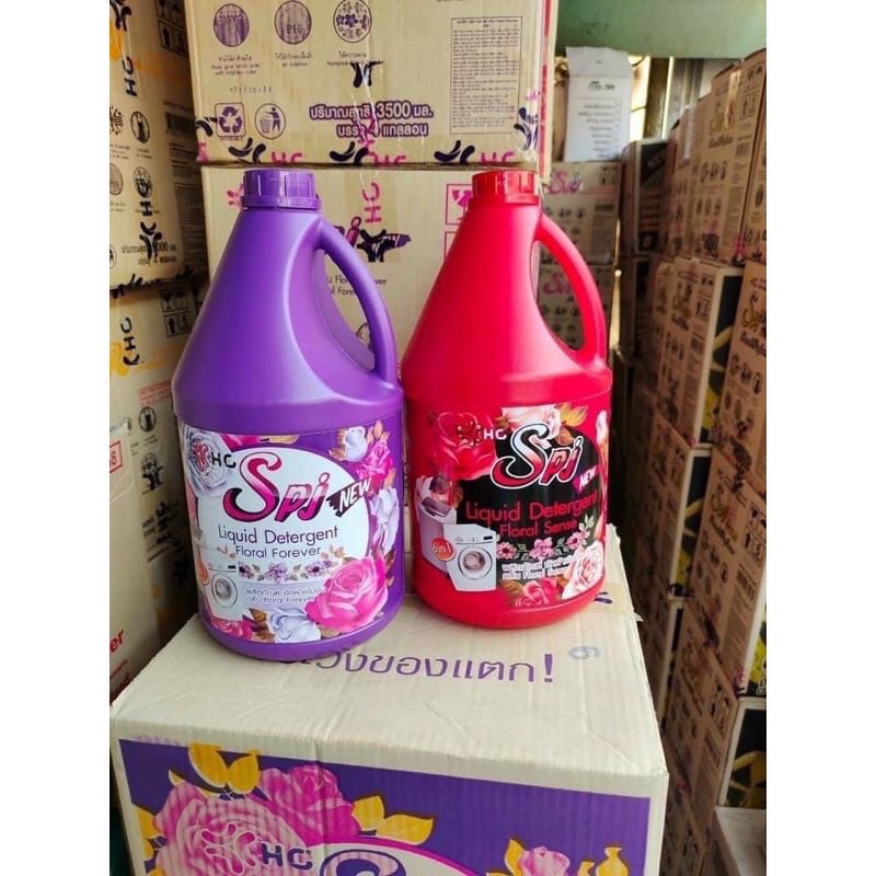 Nước Giặt HC SPJ 6/1 màu đỏ+màu Tím can 3.500ml Thái Lan