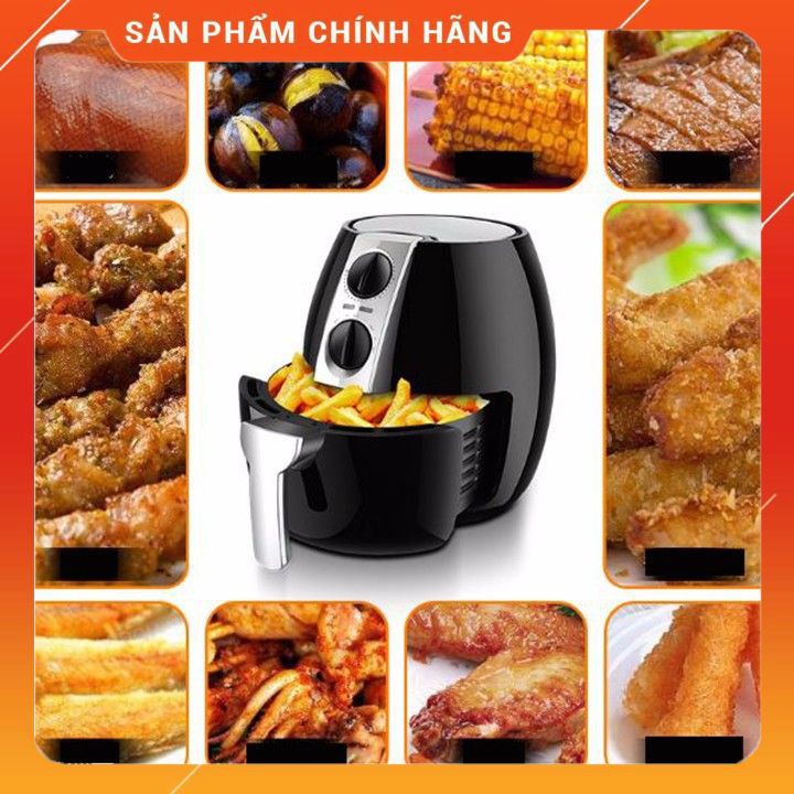 Nồi chiên không dầu, Nồi chiên khép kín Air Fryer SHANBEN SB-D18 Công suất 1400W, Dung tích lớn 4,5L