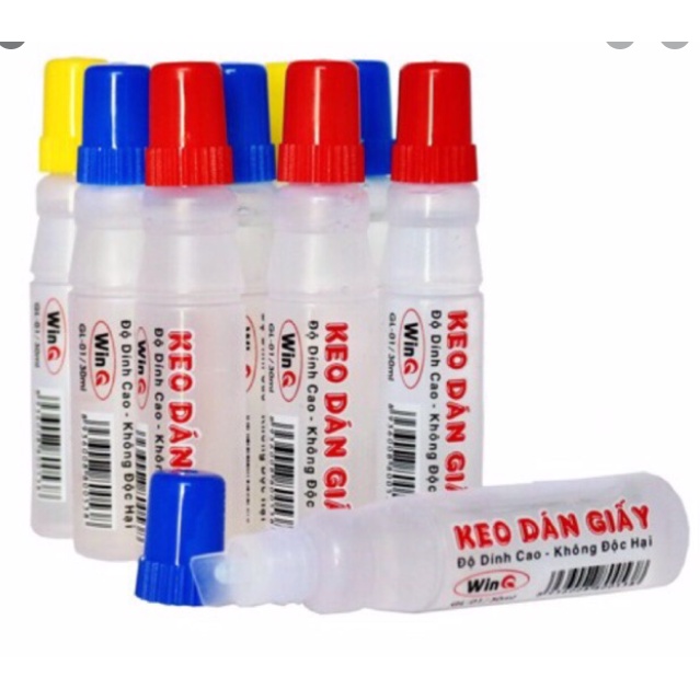 Lốc 12 chai Keo Dán Giấy 30ml WinQ GL-01