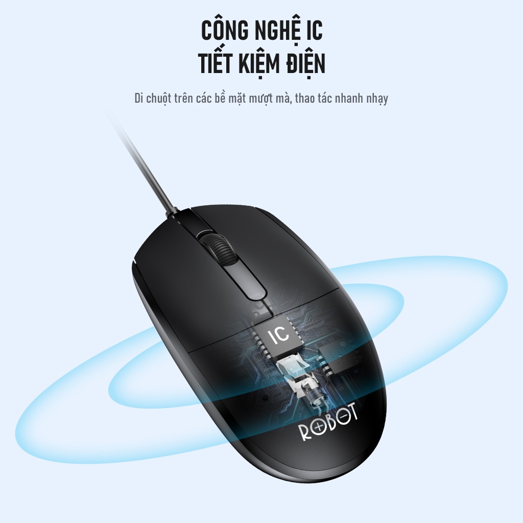 Combo Chuột &amp; Bàn Phím Có Dây ROBOT KM2600 Thích Hợp Dùng Cho Laptop, Máy Tính, PC