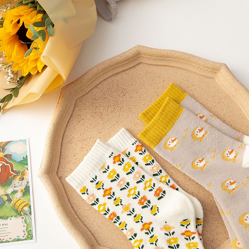 Tất cao cổ chú vịt vàng NOVSET Vớ cao cổ chú vịt cao cấp mẫu mới 2021 [ MÃ A804 ]