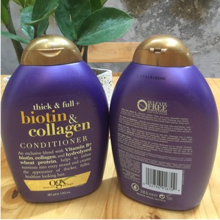 Dầu Gội Biotin Collagen 385ml Ogx, Mỹ