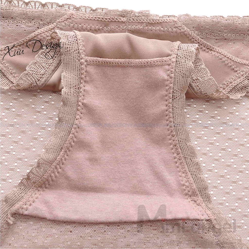 Quần lót ren vạt chéo nơ họa tiết chất liệu Cotton cao cấp XUU DESIGN QC05