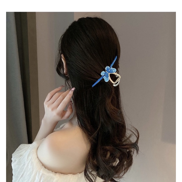 Kẹp tóc kim loại hình hồ điệp nhiều màu phong cách cá tính kẹp tóc bản to cho nữ phong cách Hàn Quốc